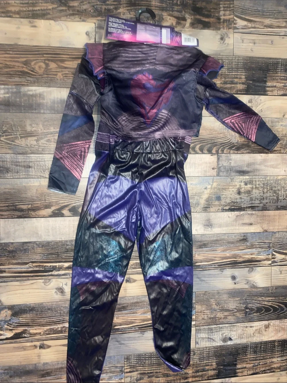 Disney Descendants Mal Costume - Black & Purple Jumpsuit size M 7-8 - Picture 4 of 5